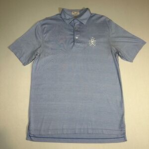 Peter‎ Millar Polo Shirt Mens Medium Blue Crown Ease Royal County Down Golf Club
